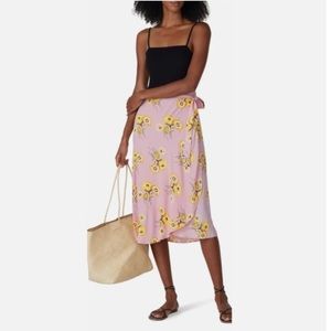 Madewell Wrap Midi Skirt in Dutch Dandelions